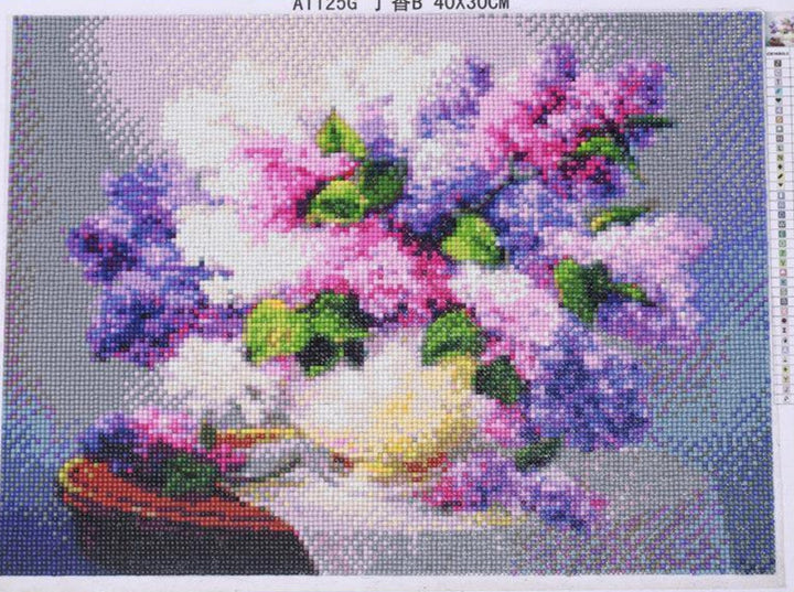 Purple Flowers - GemPaint Kit | Bowlift