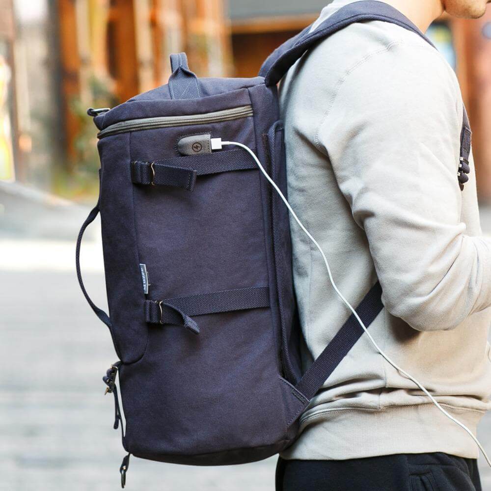 BowLift | Cylinder package Multifunctional Male Fashion Backpack