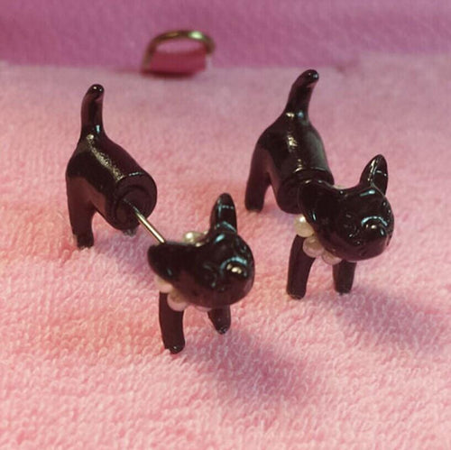 Black Cat - Stud Earrings | Bowlift