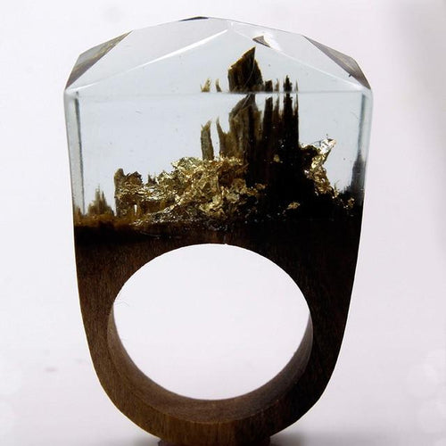 Quanta - Golden Stalagmite Resin Ring | Bowlift