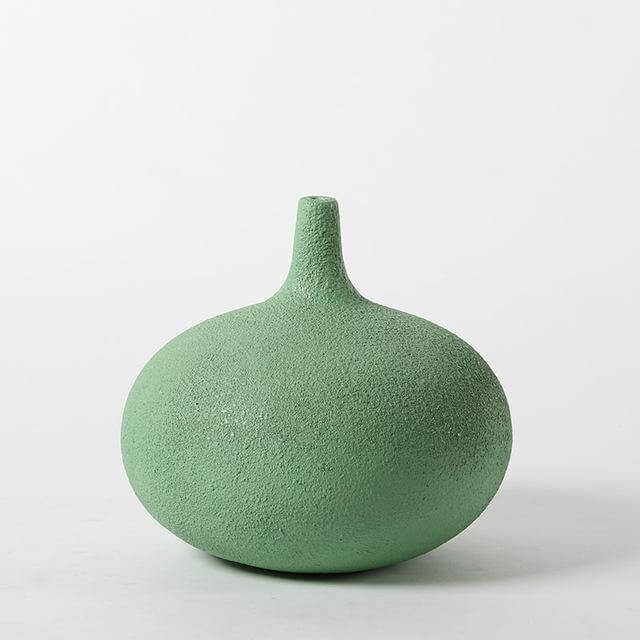 BowLift | Interior Green Resin Flower Stone Vase for Home Decoration