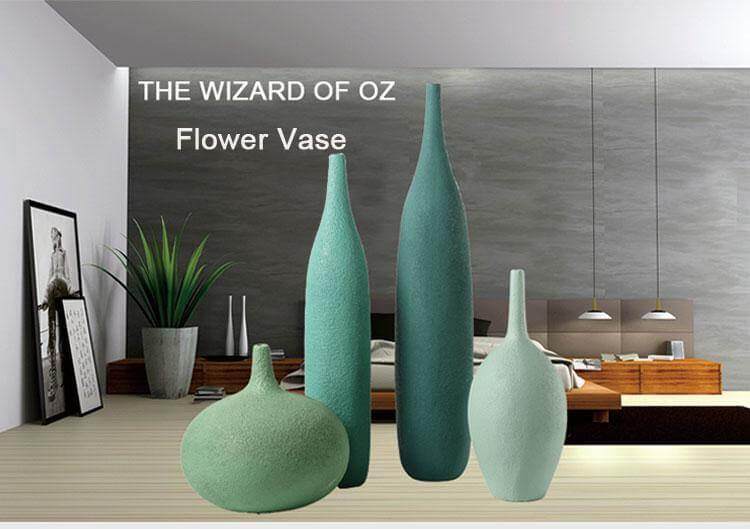 BowLift | Interior Green Resin Flower Stone Vase for Home Decoration