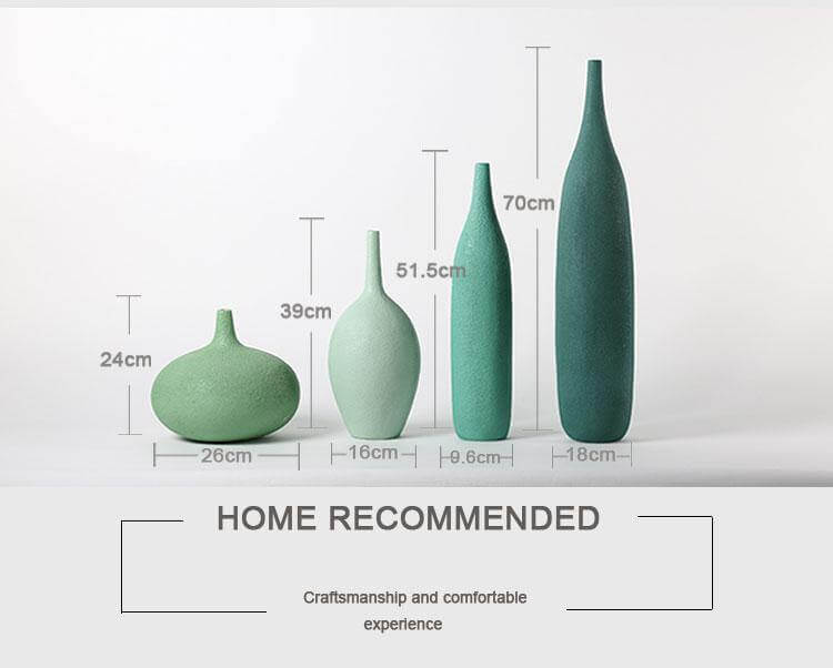 BowLift | Interior Green Resin Flower Stone Vase for Home Decoration