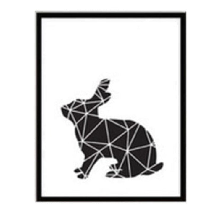 Minimalist Geometric Deer - Canvas Wall Art Painting | Bowlift