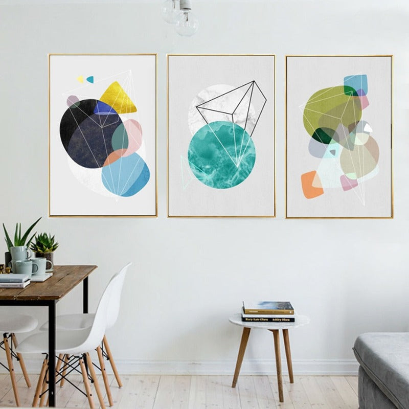 Geometric Nordic - Canvas Wall Art Painting | Bowlift