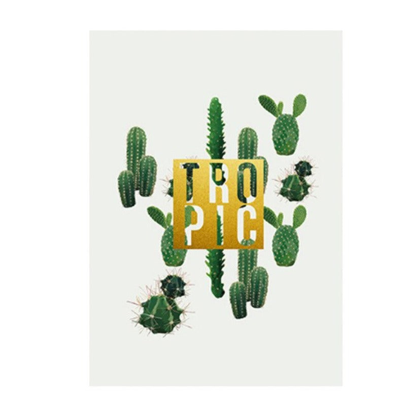 Life Quote Cactus  - Canvas Wall Art Painting | Bowlift