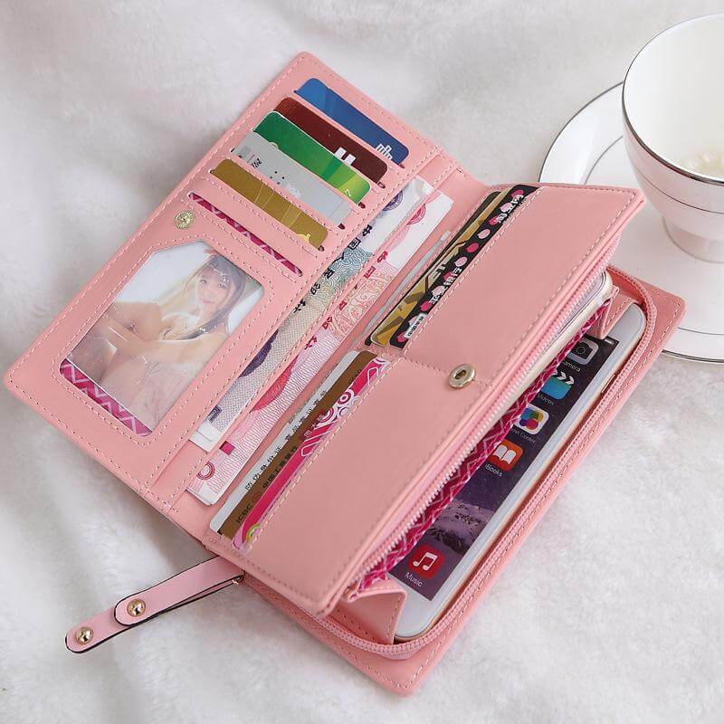 BowLift | Modern Cat Stitching Zipper Wallet
