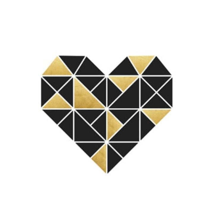 Geometric triangle Heart Inspiring Quote - Canvas Wall Art Painting | Bowlift