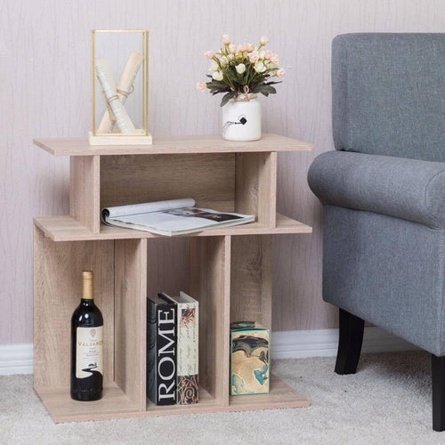 BowLift | Modern Wood Side Sofa Table with Storage