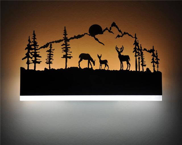 BowLift | Black Acrylic Creative Modern Led Wall Lights