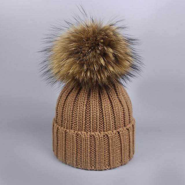 BowLift | Warm Knitted Fur Hat Scarf Set