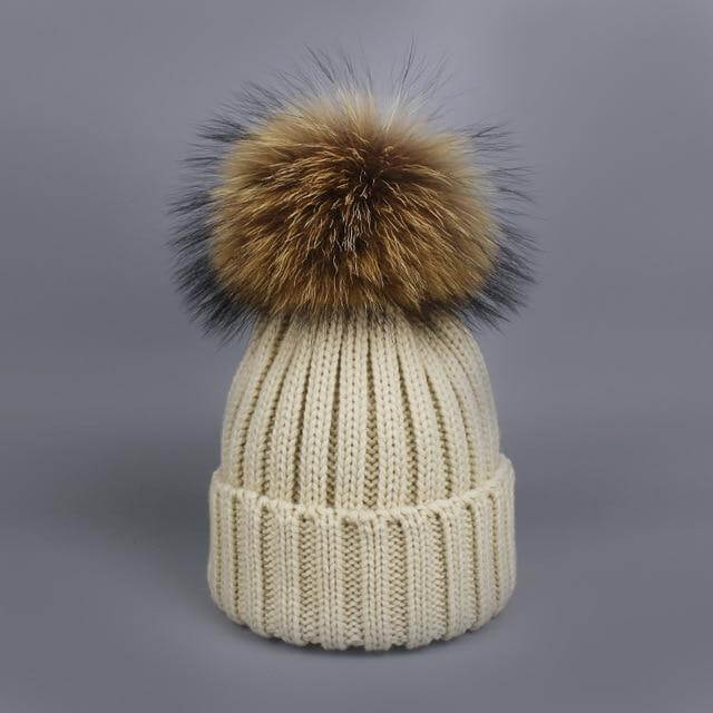 BowLift | Warm Knitted Fur Hat Scarf Set