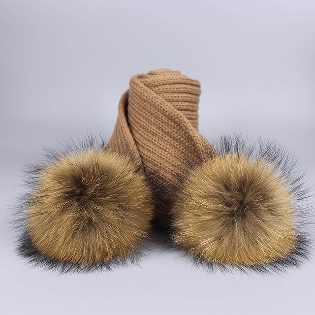 BowLift | Warm Knitted Fur Hat Scarf Set
