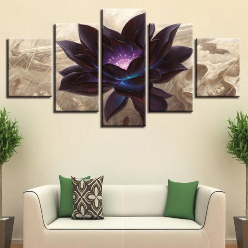 Black Lotus - Canvas Wall Art Painting | Bowlift