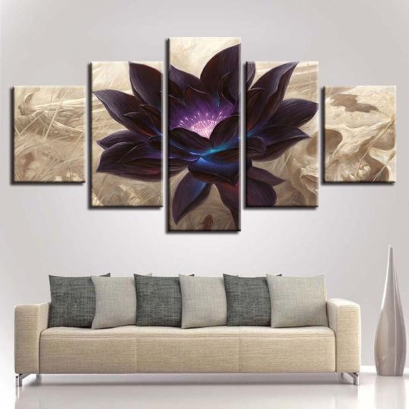 Black Lotus - Canvas Wall Art Painting | Bowlift