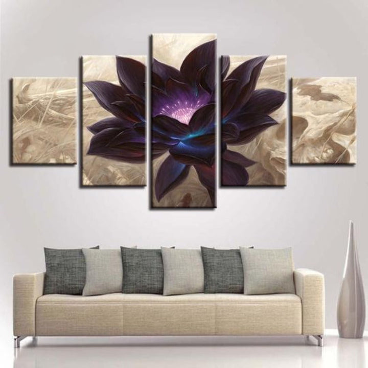 Black Lotus - Canvas Wall Art Painting | Bowlift