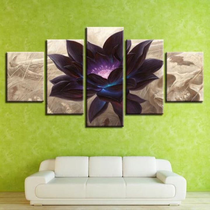 Black Lotus - Canvas Wall Art Painting | Bowlift