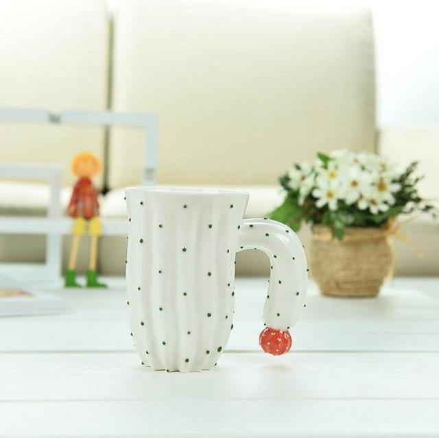 BowLift | 3D Cactus Style Ceramic Coffee Mugs