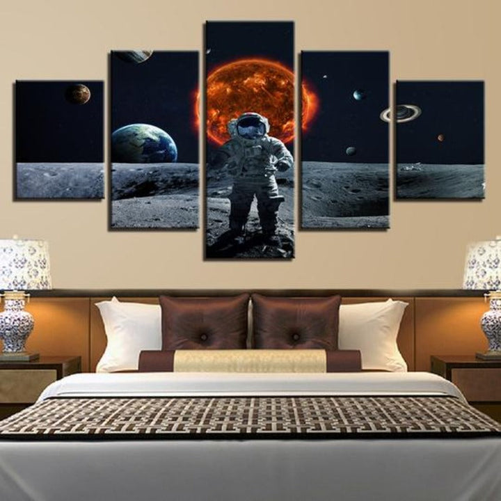 Astronaut In Space - Canvas Wall Art Painting | Bowlift