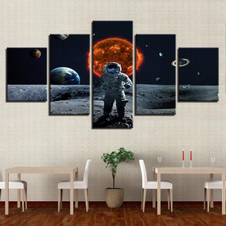Astronaut In Space - Canvas Wall Art Painting | Bowlift