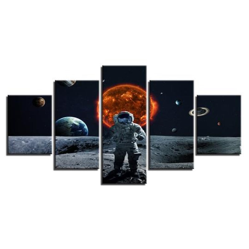 Astronaut In Space - Canvas Wall Art Painting | Bowlift