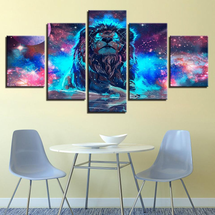 Lion Constellation - Canvas Wall Art Painting | Bowlift