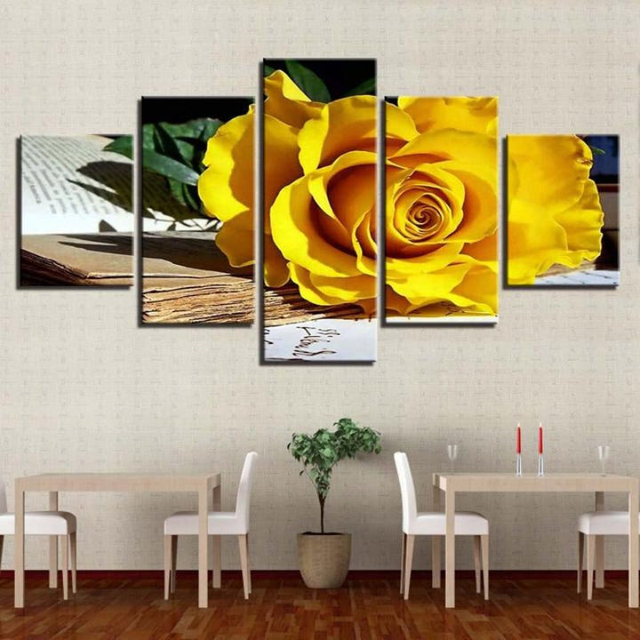 Fallen Yellow Rose - Canvas Wall Art Painting | Bowlift