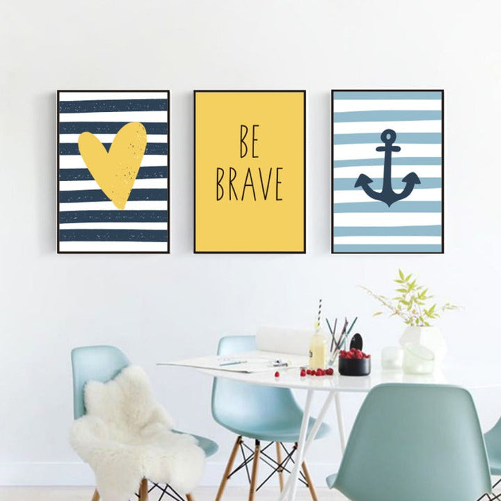 Modern Nursery Love - Canvas Wall Art Painting | Bowlift