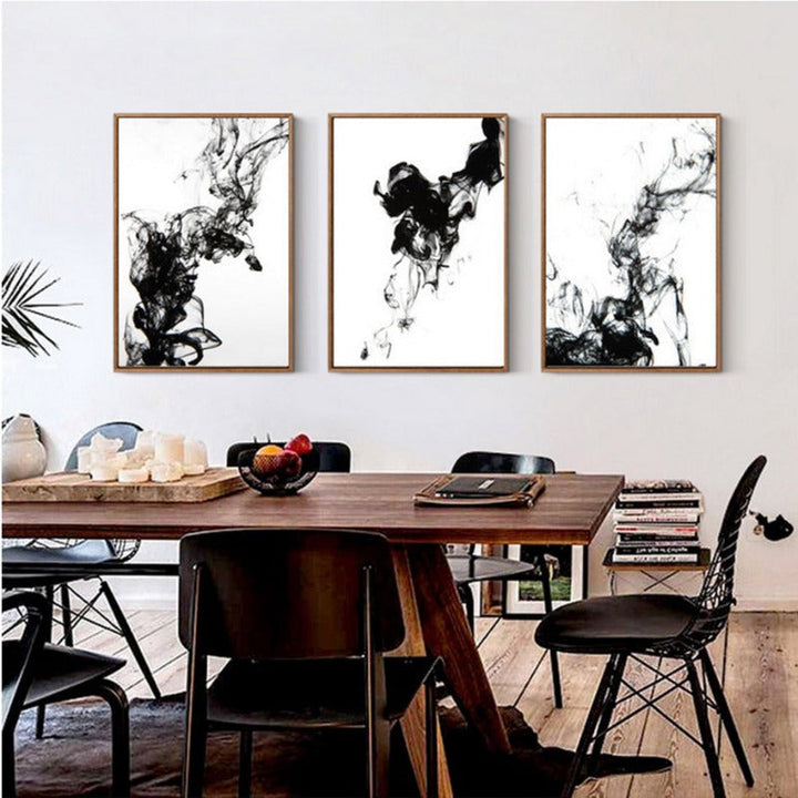 Dynamic Ink Stokes - Canvas Wall Art Painting | Bowlift