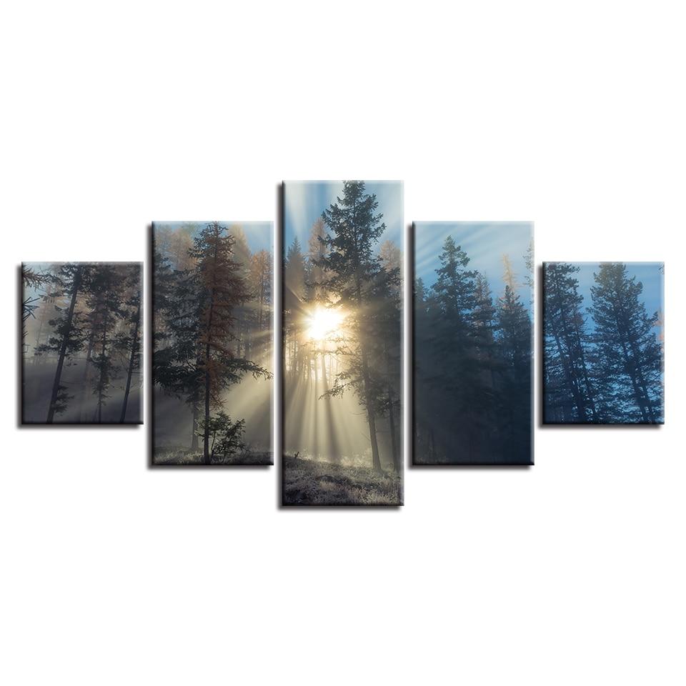 The Forest Light - Canvas Wall Art Painting | Bowlift
