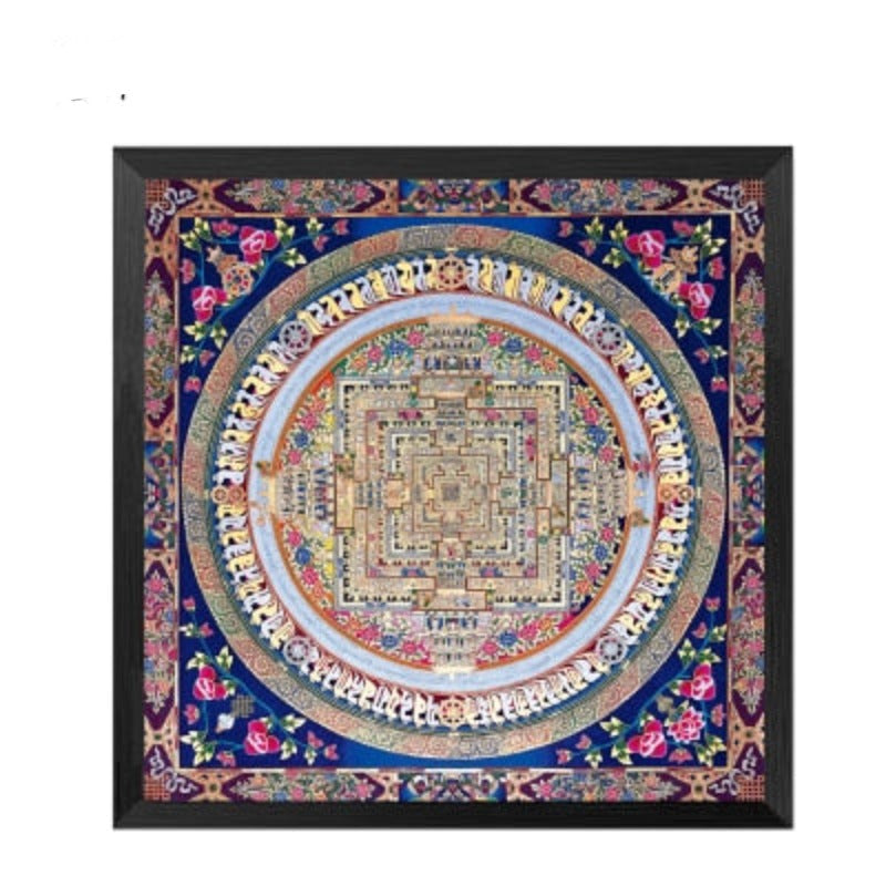 Mandala Ornament Thangka Yoga - Canvas Wall Art Painting | Bowlift