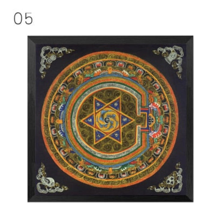 Mandala Ornament Thangka Yoga - Canvas Wall Art Painting | Bowlift