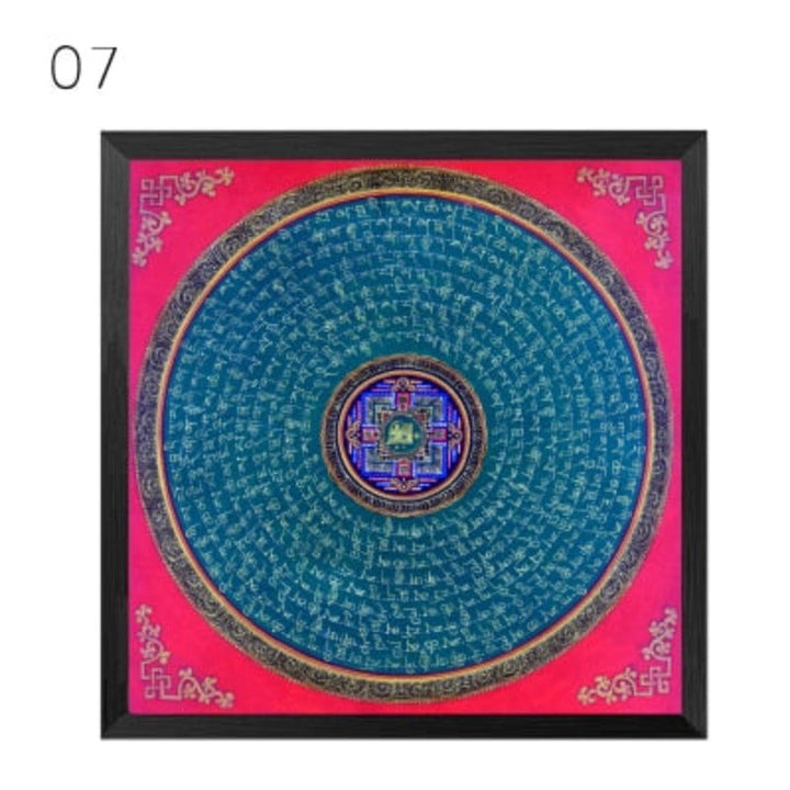 Mandala Ornament Thangka Yoga - Canvas Wall Art Painting | Bowlift