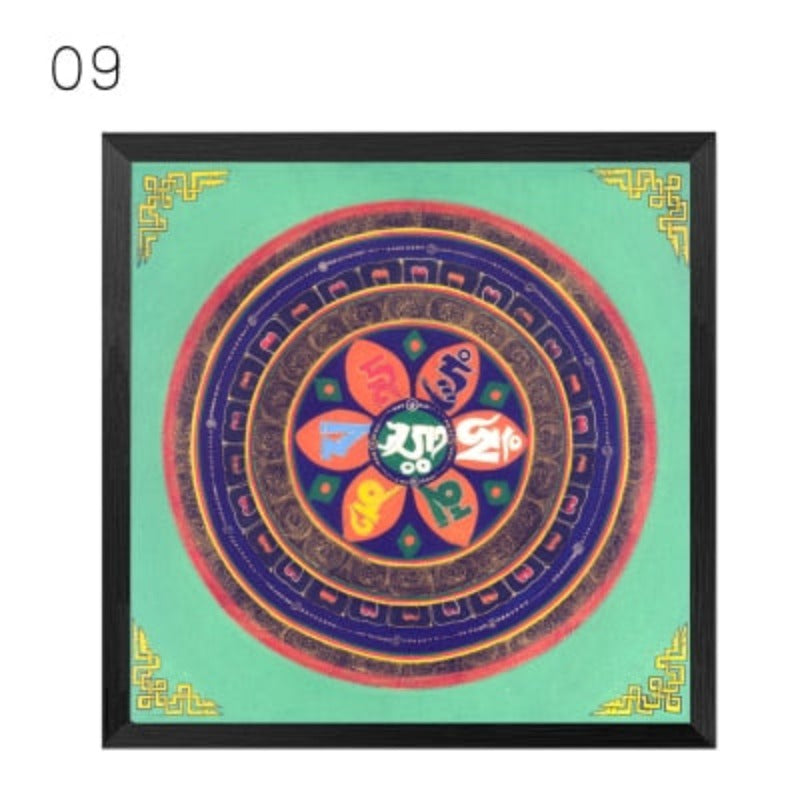 Mandala Ornament Thangka Yoga - Canvas Wall Art Painting | Bowlift