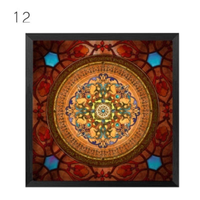 Mandala Ornament Thangka Yoga - Canvas Wall Art Painting | Bowlift