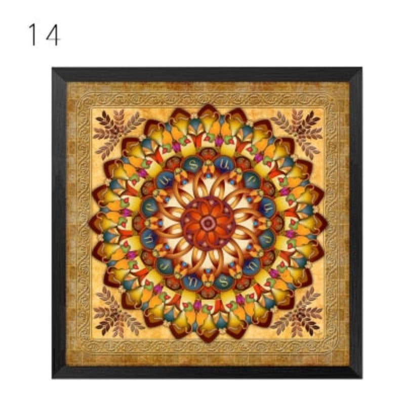 Mandala Ornament Thangka Yoga - Canvas Wall Art Painting | Bowlift
