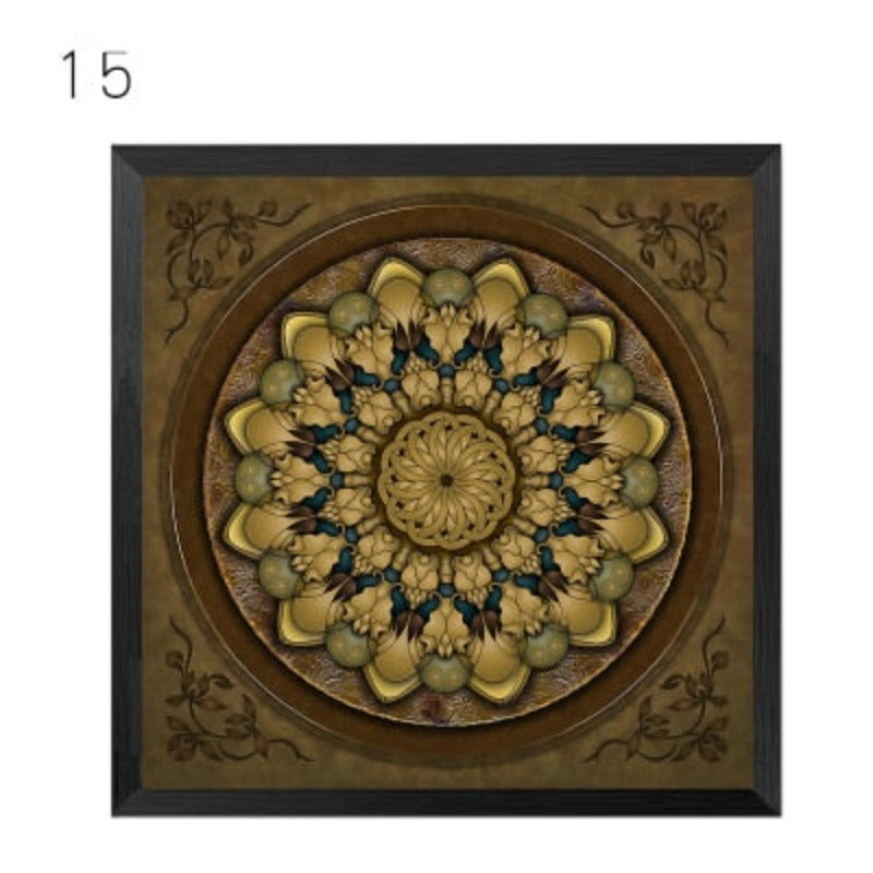Mandala Ornament Thangka Yoga - Canvas Wall Art Painting | Bowlift