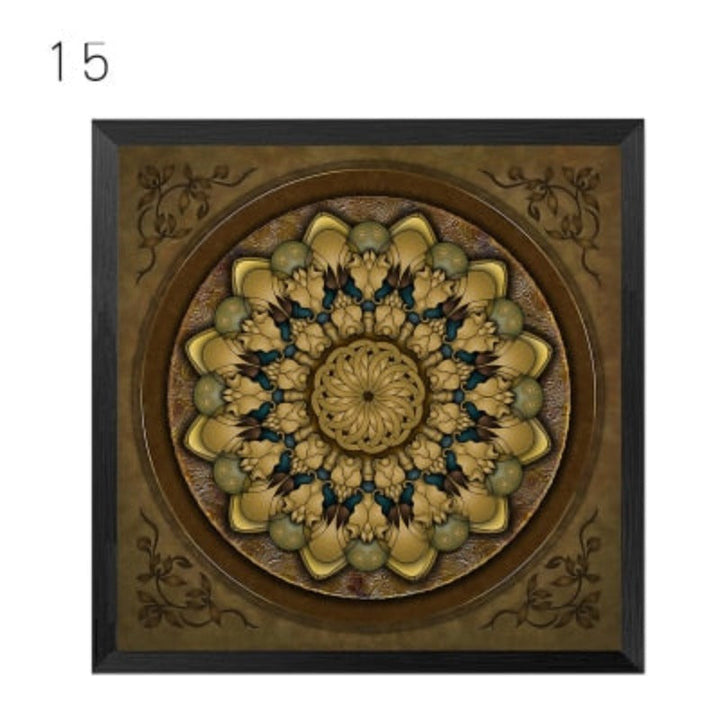 Mandala Ornament Thangka Yoga - Canvas Wall Art Painting | Bowlift