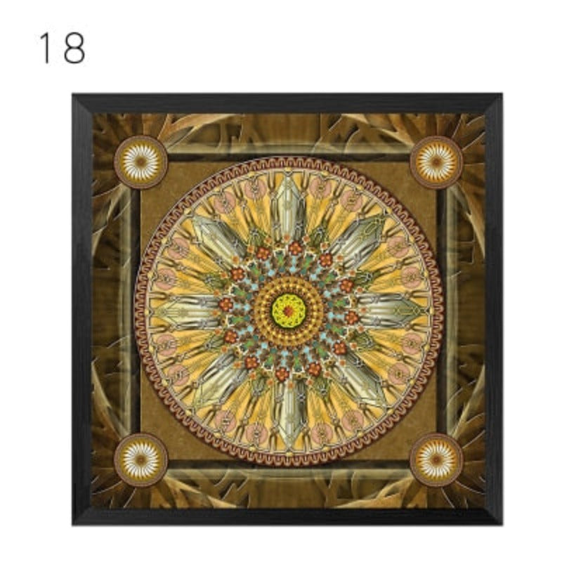 Mandala Ornament Thangka Yoga - Canvas Wall Art Painting | Bowlift