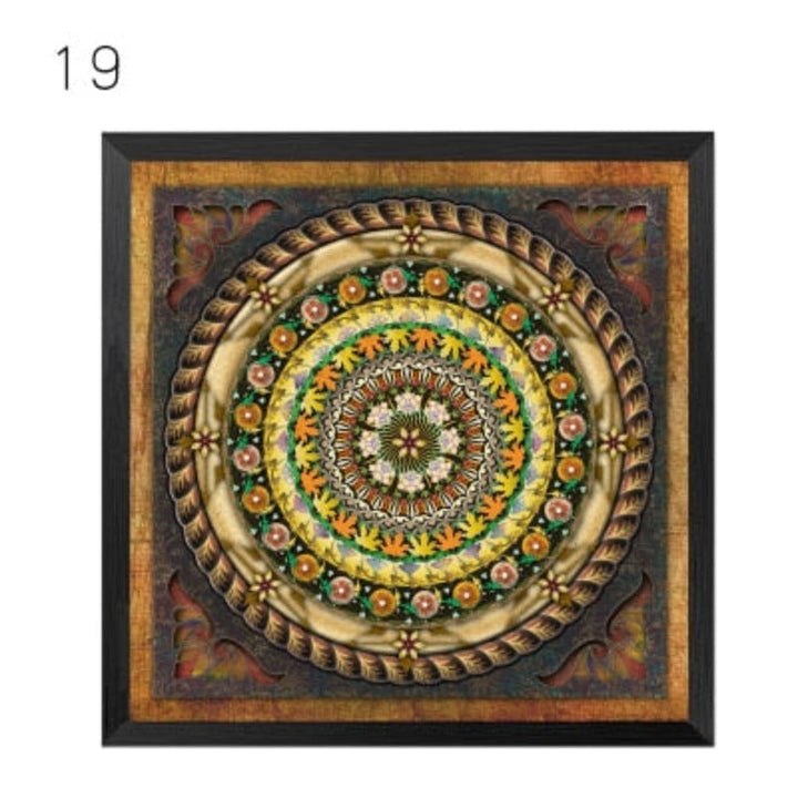 Mandala Ornament Thangka Yoga - Canvas Wall Art Painting | Bowlift