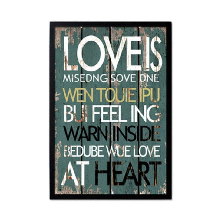 Vintage Europe Posters Love - Canvas Wall Art Painting | Bowlift