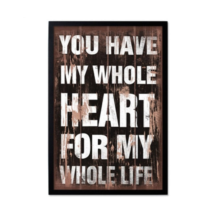 Vintage Europe Posters Love - Canvas Wall Art Painting | Bowlift
