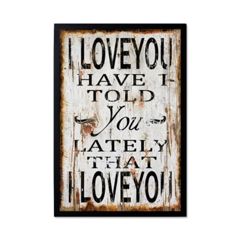Vintage Europe Posters Love - Canvas Wall Art Painting | Bowlift
