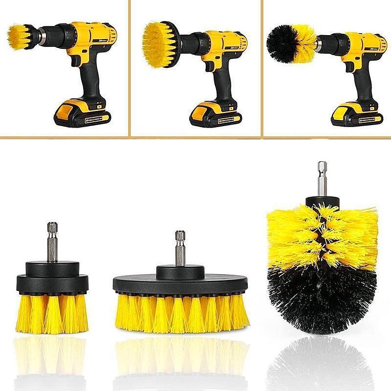 BowLift | 3Pcs Power Scrubber Brush Drill Attachable Set