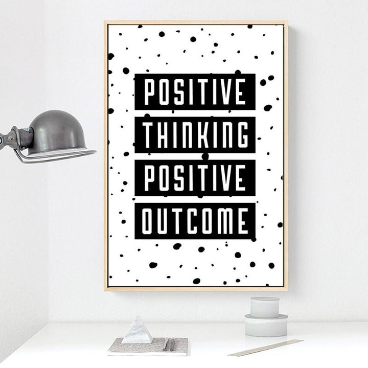 Motivational Life Quote Black White - Canvas Wall Art Painting | Bowlift
