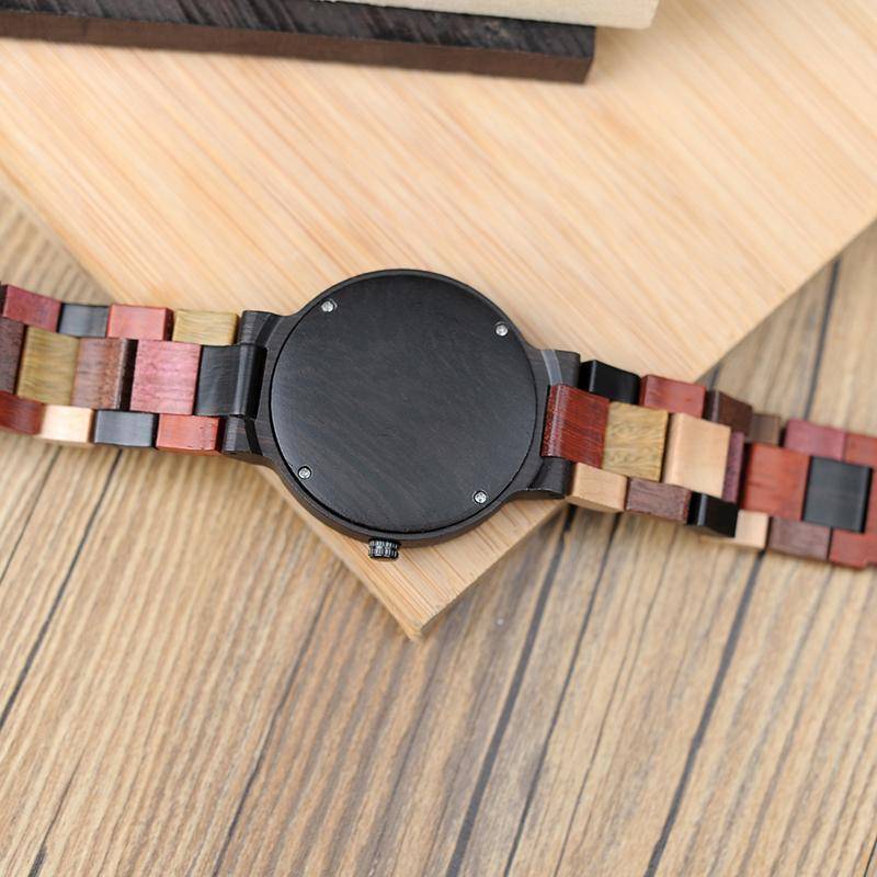 BowLift | Mens Wooden Watch With Week Date Display in Wood Gift Box