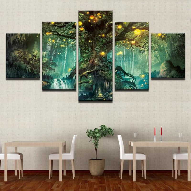 Enchanted Tree - Canvas Wall Art Painting | Bowlift