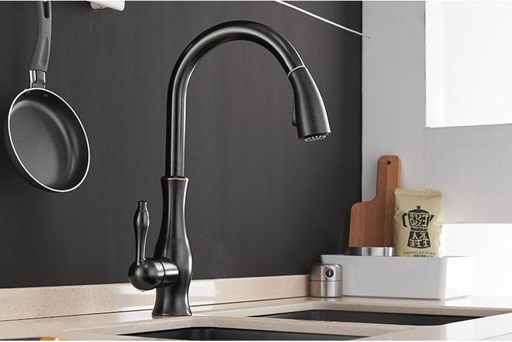 BowLift | Pull Down Kitchen Faucet with Swivel 360 Degree Single Handle