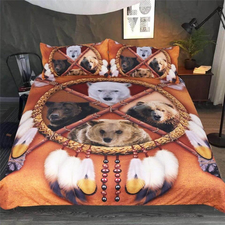 BowLift | 3PCS 3D Wild Animal Native American Dreamcatcher Comfortable Duvet Cover Bedding set