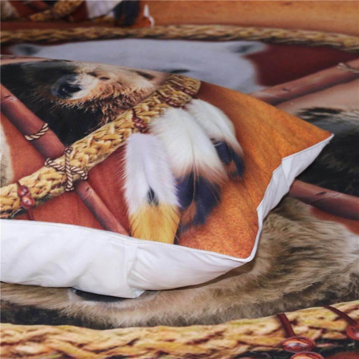 BowLift | 3PCS 3D Wild Animal Native American Dreamcatcher Comfortable Duvet Cover Bedding set